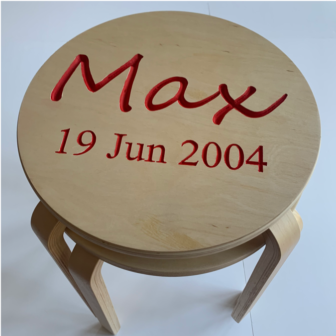 Birch Stool, Circular Seat