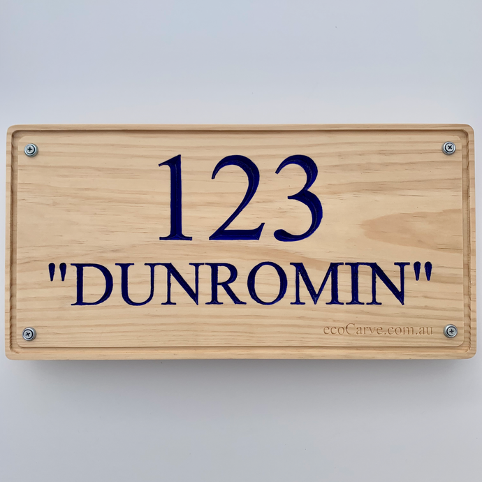 Natural Wood Sign, Rectangular, Large