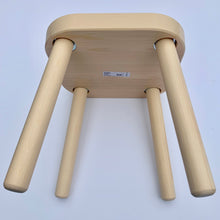 Load image into Gallery viewer, Child&#39;s Pine Stool, Square Seat